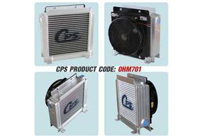 CPS - concrete mixing truck oil cooler with fan 24VDC